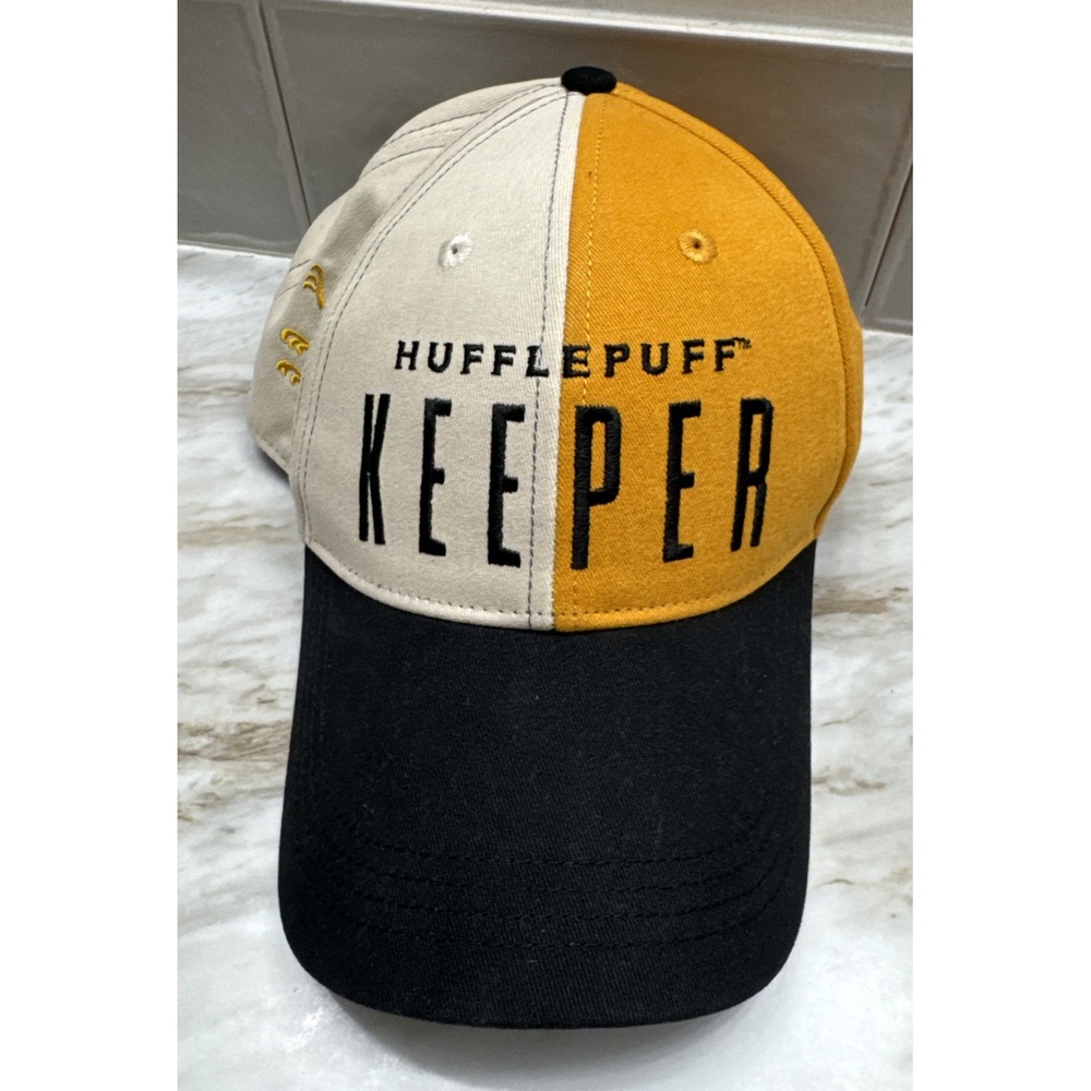 Hufflepuff‎ Keeper Harry Potter Universal Studios Strap Back Hat Adjustable EUC